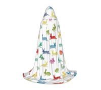 PPHGUT Capa con capucha unisex con estampado de conejos en diferentes posturas para cosplay, festivales, carnaval, fiestas temáticas