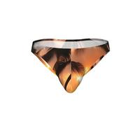 PPHGUT Coconut Beach Sunset - Calzoncillos de bikini para hombre, transpirables, elásticos, suaves, sexis, informales, de talle bajo, Negro, XXL