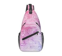 PPHGUT Colorido bolso cruzado con estampado de mármol pastel, rosa, azul, morado, para hombres y mujeres, mochila cruzada para el trabajo, viajes al aire libre