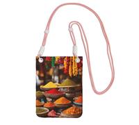 PPHGUT condiments Spices Print - Bolso bandolera para teléfono para mujer y hombre, resistente al agua, para viajes, correr, Pink, Talla única