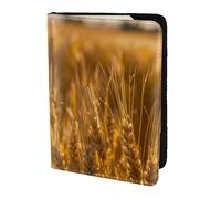 PPHGUT Documento de viaje con estampado de campo de trigo, para hombre y mujer, ligero, para negocios, ocio, Black, Talla única