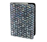 PPHGUT Estampado de escamas de pescado plateadas para hombre y mujer, documento de viaje, ligero, seguro, negocios, ocio, Black, Talla única