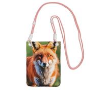 PPHGUT Fox Print - Bolso bandolera para teléfono móvil para mujer y hombre, resistente al agua, para viajes y correr, Pink, Talla única