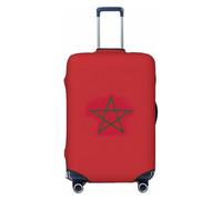 PPHGUT Funda para maleta con estampado de bandera de Marruecos, universal, elástica, protector de equipaje, viajes, uso diario, negocios, vacaciones, Black, M, Equipaje de mano