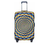 PPHGUT Funda para maleta con estampado GIF de ilusión óptica en espiral, universal, elástica, protector de equipaje, viajes, uso diario, negocios, vacaciones, Black, S, Equipaje de mano