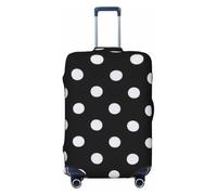 PPHGUT Funda universal elástica para maleta, con estampado de puntos grandes, color blanco y negro, para viajes, uso diario, negocios, vacaciones, Black, L, Equipaje de mano