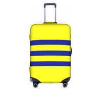 PPHGUT Funda universal para maleta de viaje, elástica, impermeable, ligera, con estampado de rayas amarillas y azules, White, S, Organizador de bolsas