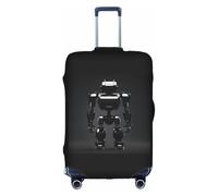 PPHGUT Funda universal para maleta de viaje, elástica, impermeable, ligera, con estampado de robot, color negro, White, XL, Organizador de bolsas