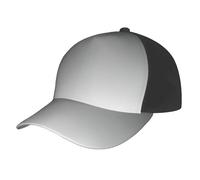 PPHGUT Gorra de béisbol cómoda con estampado de color blanco a negro degradado de malla, elegante, sombrero de verano para deportes al aire libre, viajes, clásico vintage