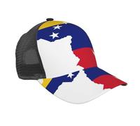 PPHGUT Gorra de béisbol de malla con estampado de bandera de Venezuela, ligera, transpirable, para deportes al aire libre, unisex, accesorio de moda, Negro, Talla única