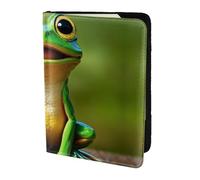 PPHGUT Green Frog Print - Documento de viaje para hombre y mujer, ligero, estilo seguro, negocios, ocio, Black, Talla única