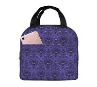 PPHGUT Haunted Mansion - Bolsa de almuerzo transpirable con estampado de mansión encantada, para estudiantes, adultos, arroz, verduras, frutas, ensalada