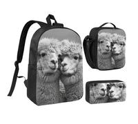 PPHGUT I Love Alpacas - Juego de bolsa escolar con estampado de alpacas para niños y niñas, para actividades al aire libre, compras