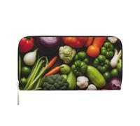 PPHGUT Introducción de varias verduras con estampado de cartera para hombres y mujeres, bolso de mano portátil, accesorio elegante, uso diario, viajes