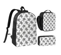 PPHGUT Juego de bolsa escolar con estampado de tortugas marinas, bolsa de almuerzo, estuche para bolígrafos para niños y niñas, actividades al aire libre, compras