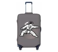 PPHGUT Karate-Highkick-Icon - Funda universal elástica para maleta, protector de equipaje, viajes, uso diario, negocios, vacaciones, Black, M, Equipaje de mano