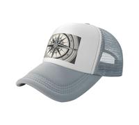PPHGUT Law of The Compass Navigation 1 - Gorra de béisbol transpirable para exteriores, pesca, golf, playa, deportes, a la moda, cómoda, gris, Talla única