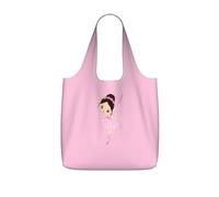 PPHGUT Little Ballerina Dancing Girl Print - Bolsa de mano plegable reutilizable para compras, ligera, para fin de semana, viajes, camping