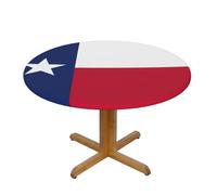 PPHGUT Mantel redondo con estampado de bandera de Texas, mantel familiar, cocina, boda, fiesta, uso diario al aire libre