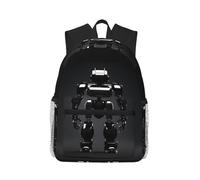 PPHGUT Mochila casual con estampado de robot negro, ligera, para viajes, aventuras al aire libre, camping, doble bolsa de hombro