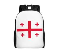 PPHGUT Mochila de viaje unisex con estampado de bandera de Georgia, ligera, de doble hombro, para viajes al aire libre