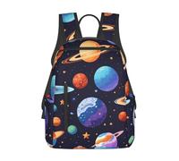 PPHGUT Mochila ligera con estampado de planeta para hombre y mujer, bolsa de viaje casual, fin de semana, uso diario al aire libre