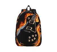 PPHGUT Mochila unisex con estampado de guitarra eléctrica, ligera, doble bolsa de hombro, viajes, uso al aire libre, escapadas de fin de semana, Black, M, Mochilas rucksack