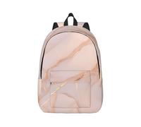 PPHGUT Mochila unisex con estampado de mármol de oro rosa, ligera, doble bolsa de hombro, viajes, uso al aire libre, escapadas de fin de semana, NEGRO, S