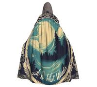 PPHGUT Not All Who Wander Are Lost 1 - Capa con capucha estampada, unisex, accesorio de disfraz de carnaval, fiesta de máscaras, suministros de cosplay