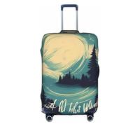 PPHGUT Not All Who Wander are Lost 1 - Funda universal para maleta de viaje, elástica, impermeable, ligera, White, M, Organizador de bolsas