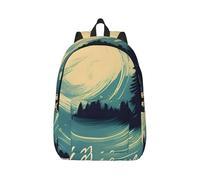 PPHGUT Not All Who Wander Are Lost 1 - Mochila unisex ligera con doble bolsa de hombro para viajes, uso al aire libre, escapadas de fin de semana, NEGRO, M