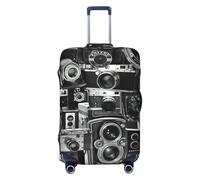 PPHGUT Retro Cool Camera Collection - Funda para maleta, universal, elástica, protector de equipaje, viajes, uso diario, negocios, vacaciones, Black, XL, Equipaje de mano