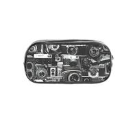 PPHGUT Retro Cool Camera Collection - Organizador de papelería transparente para escuela, viajes, oficina, trabajo, suministros deportivos