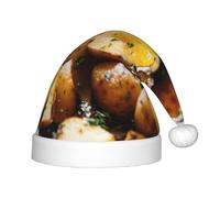 PPHGUT Sombrero de Navidad unisex con estampado de papas de jardín, para fiestas, Navidad, Año Nuevo, decoración de temporada