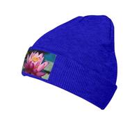 PPHGUT Spirit of The Lotus - Gorro cálido para hombre y mujer, grueso y suave, para invierno, cómodo gorro holgado, azul, Talla única