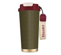 PPHGUT Taza de café de acero inoxidable con estampado de águila voladora para oficina, camping, senderismo, aventuras al aire libre, taza de viaje