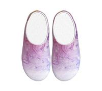 PPHGUT Zapatillas unisex con estampado de mármol colorido, color pastel, rosa, azul, morado, para viajes, hotel, suela antideslizante, antibolitas, para interiores