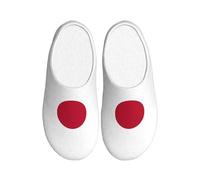 PPHGUT Zapatillas unisex de TPR con estampado de bandera japonesa, suela antideslizante, franela antibolitas, para interiores
