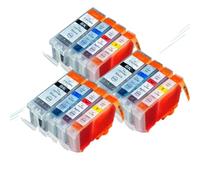 PPhQwgNYe Cartucho de Tinta 4 Colores PGI5 BK CLI 8 C M Y Compatible con IX4000 IX5000 IP4200 IP3300 IP3500 MP530 MP510 MP520 MX700(3 Sets)