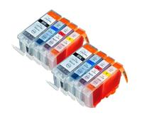 PPhQwgNYe Cartucho de Tinta 4 Colores PGI5 BK CLI 8 C M Y Compatible con IX4000 IX5000 IP4200 IP3300 IP3500 MP530 MP510 MP520 MX700(2 Sets)