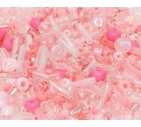 PPhtony Cuentas mixtas para manualidades, 1000 unidades/50 g, cuentas de tubo de cuentas de corneta de 1,5 a 4,5 mm, pequeñas cuentas espaciadoras sueltas para hacer pulseras, collares, aretes,