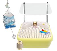 PPLDABNK Afilador De Diamantes Multifuncional De 60 W, Superficie De Mesa Grande De 22 X 27 Cm, Cabezal De Pulido Ajustable, Con Deflector Y Soporte. ,Yellow