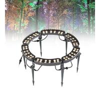PPLDABNK Foco LED Anillado para Árboles De 4/5/6/7/8 Cabezales con Atenuación Automática De 7 Colores - Resistente Al Agua IP65, Montaje En Suelo, Lámpara para Árboles En La Ciudad Y Patios, 6 Heads