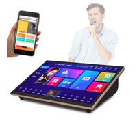 PPLDABNK Karaoke Inteligente Todo En Uno De 19 Pulgadas con Amplificador, WiFi Y Aplicaciones, Más De 20 Idiomas, Ideal para Reuniones En Casa, 500 GB-8 TB,1T,Black