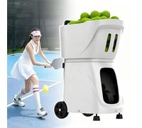PPLDABNK Máquina De Pelotas De Tenis: Capacidad For Más De 100 Pelotas, Ángulo Ajustable De 5 A 45°, Intervalo De 1,8 A 8 S, Velocidad De 20 A 120 Km/h, Aplicación + Control Remoto, For Tenis Y Pádel