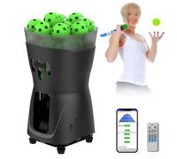 PPLDABNK Máquina De Pelotas De Tenis con Velocidad Ajustables: Capacidad De 45 Pelotas, Aplicación + Control Remoto, Múltiples Modos De Entrenamiento, Pelota De 1,8 A 8 S | For Práctica En Solitario