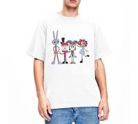 PPLKIdr666 The-Amazing-Digital-Circus-T-Shirts-Merch-Pomni-Jax-Short-Sleeve-Crew-Neck