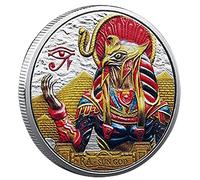 Ppmter Antiguo Egipcio Dios Pirámide De Grecia Medalla De Monedas Conmemorativas Afortunadas De Cleopatra Egipto Sun Eagle God Lucky Guardian Regalos