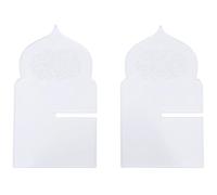 Ppmter Mini Soporte Acrílico para Corán, Expositor De Galletas, Pequeño Soporte para Biblia De Ramadán, Soporte para Libros De Oración para Fiestas De Eid, Aperitivos Y Galletas De Frutas