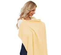 PPOGOO Funda de lactancia de muselina para lactancia del bebé, fundas de lactancia transpirables para mamá, 105 % algodón, con aro rígido para delantal de lactancia (amarillo limón)